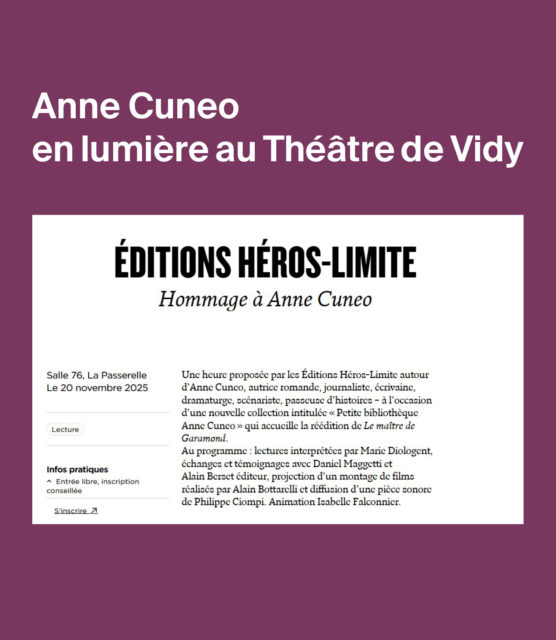 Anne Cuneo revient!
Éditions Héros-Limite, @theatredevidy
#isabellefalconnier #alicebottarelli #annecuneo