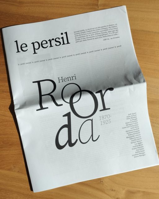 Tout un Persil consacré à Henri Roorda, en attendant le colloque (du 6 au 8 novembre): près de vingt articles signés, entre autres, par Joël Aguet, Alain Corbellari, Anne-Lise Delacrétaz, Gilles Losseroy, Jérôme Meizoz et Guy Poitry.
#henriroordavaneysinga #henriroorda #unil #CLSR #theatresilodulac